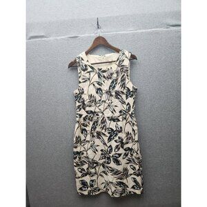 J.Crew Womens Sleeveless Floral Print Dress Size 14 Cotton